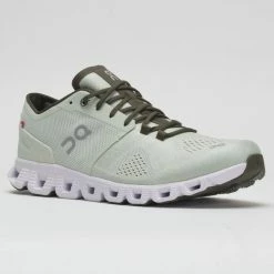 On Running On Cloud X Men's Aloe/White Running Shoes 12 On Running On Cloud X Men's Aloe/White Running Shoes