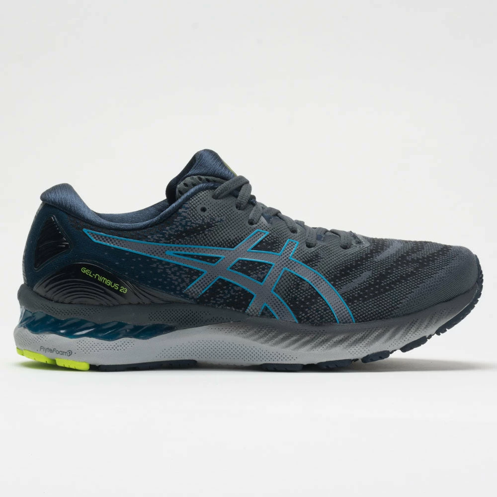 ASICS GEL-Nimbus 23 Men's Carrier Gray/Digital Aqua Running Shoes 3 ASICS GEL-Nimbus 23 Men's Carrier Gray/Digital Aqua Running Shoes