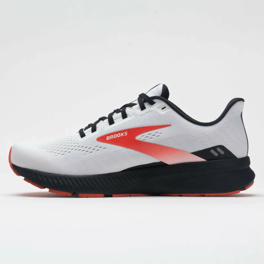 Brooks Launch 8 Men's White/Black/Red Clay 4 Brooks Launch 8 Men's White/Black/Red Clay