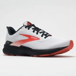 Brooks Launch 8 Men's White/Black/Red Clay 12 Brooks Launch 8 Men's White/Black/Red Clay