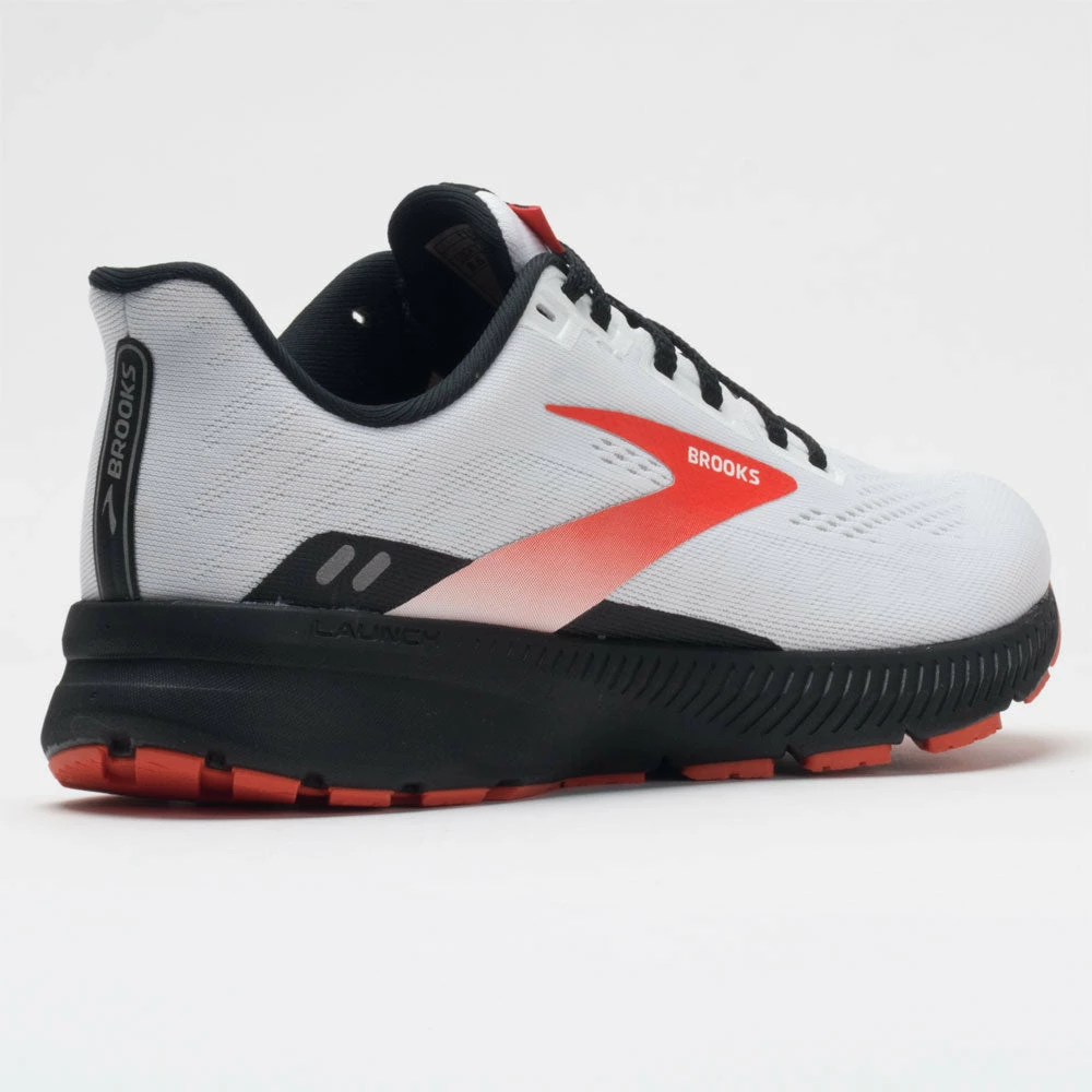Brooks Launch 8 Men's White/Black/Red Clay 8 Brooks Launch 8 Men's White/Black/Red Clay