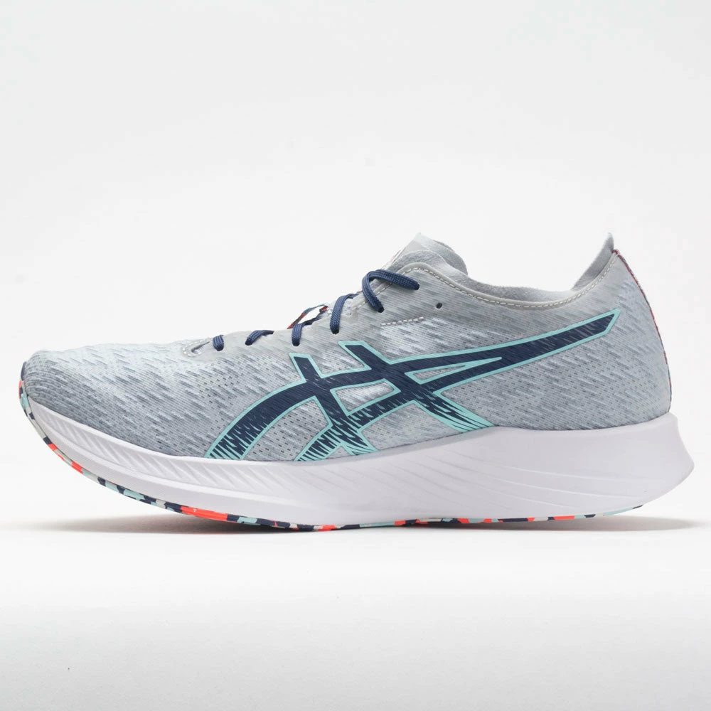 Running Shoes ASICS Magic Speed Men's Glacier Gray/Thunder Blue 4 Running Shoes ASICS Magic Speed Men's Glacier Gray/Thunder Blue