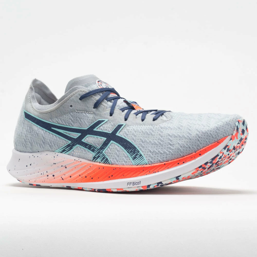 Running Shoes ASICS Magic Speed Men's Glacier Gray/Thunder Blue 7 Running Shoes ASICS Magic Speed Men's Glacier Gray/Thunder Blue