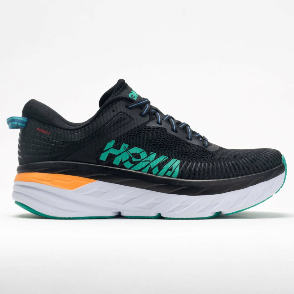 Hoka One One Bondi 7 Men's Black/Atlantis 3 Hoka One One Bondi 7 Men's Black/Atlantis