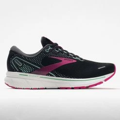 Brooks Ghost 14 Women's Black/Pink/Yucca Running Shoes
