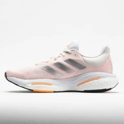 Adidas Solar Glide 5 Women's White/Silver Metallic/Light Flash Orange Running Shoes
