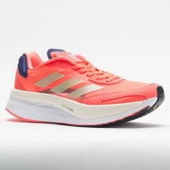 Running Shoes Adidas Adizero Boston 10 Women's Turbo/Sandy Beige/Legacy Indigo