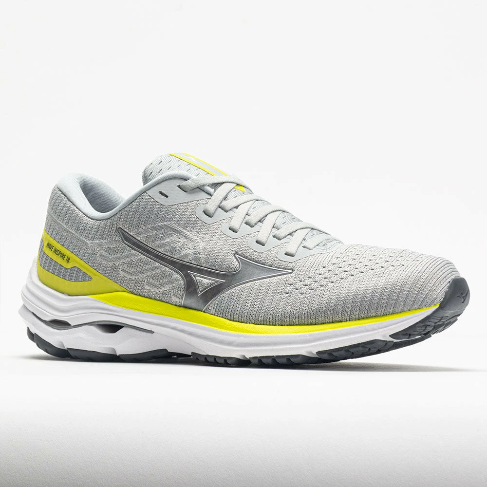 Mizuno Wave Inspire 18 Waveknit Men's Ultimate Grey Running Shoes 7 Mizuno Wave Inspire 18 Waveknit Men's Ultimate Grey Running Shoes