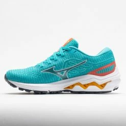 Running Shoes Mizuno Wave Inspire 18 Waveknit Women's Turquoise 9 Running Shoes Mizuno Wave Inspire 18 Waveknit Women's Turquoise