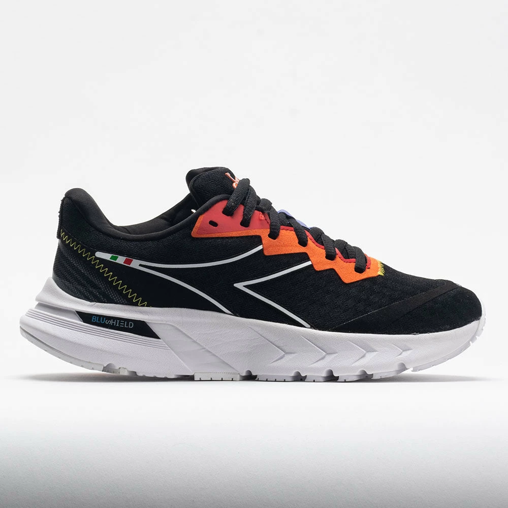 Diadora Mythos Blushield Volo 2 Men's Black/White/Vermillion Orange 3 Diadora Mythos Blushield Volo 2 Men's Black/White/Vermillion Orange