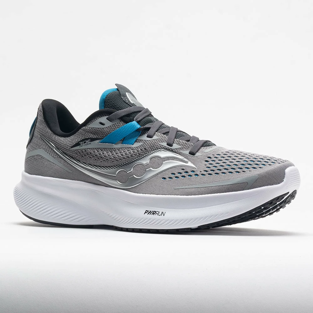 Running Shoes Saucony Ride 15 Men's Alloy/Topaz 7 Running Shoes Saucony Ride 15 Men's Alloy/Topaz