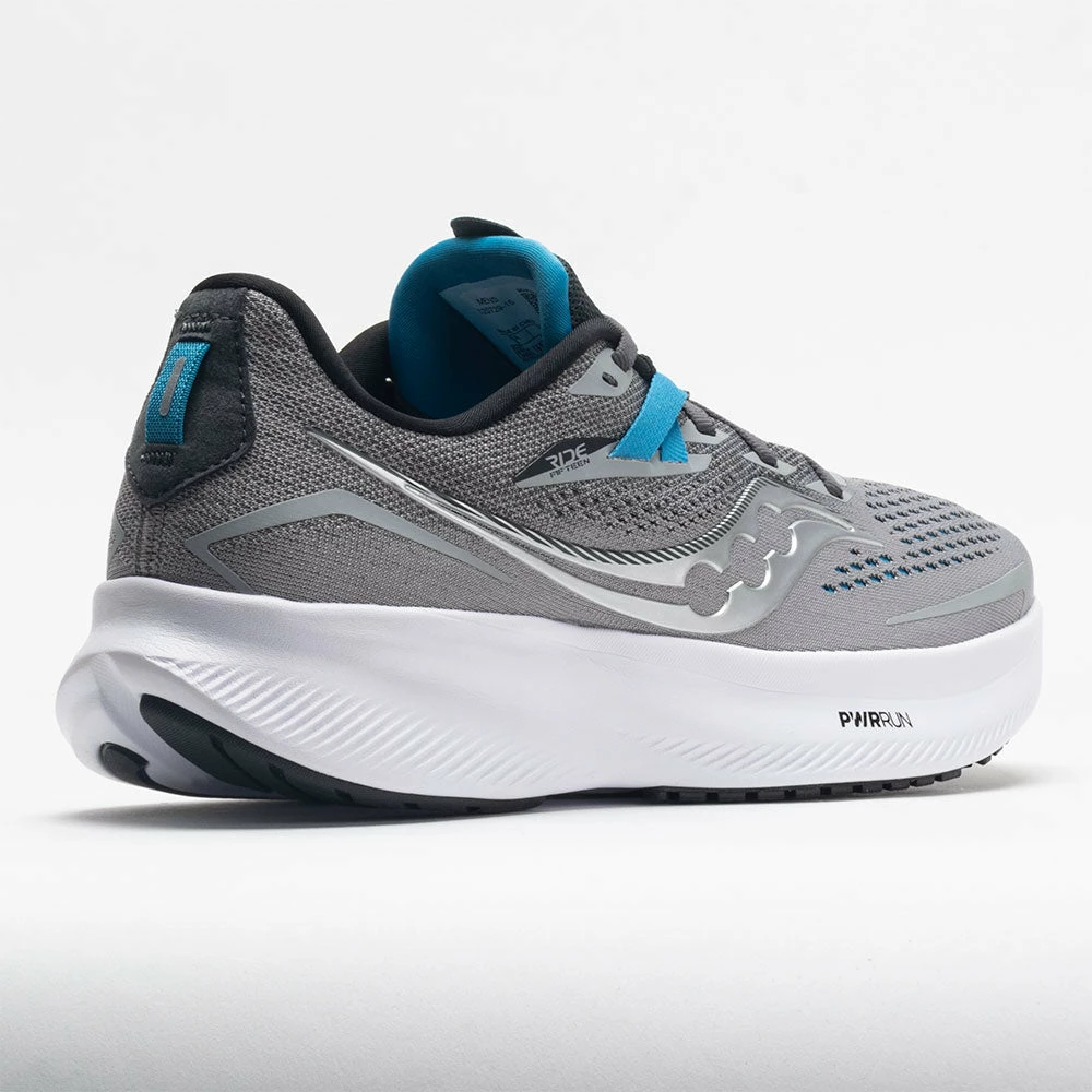 Running Shoes Saucony Ride 15 Men's Alloy/Topaz 8 Running Shoes Saucony Ride 15 Men's Alloy/Topaz