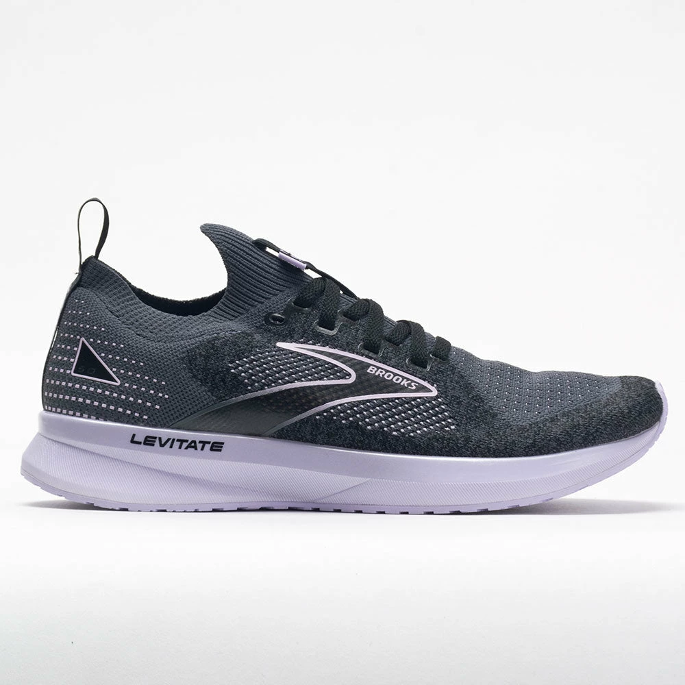 Brooks Levitate Stealthfit 5 Women's Black/Ebony/Lilac Running Shoes 3 Brooks Levitate Stealthfit 5 Women's Black/Ebony/Lilac Running Shoes