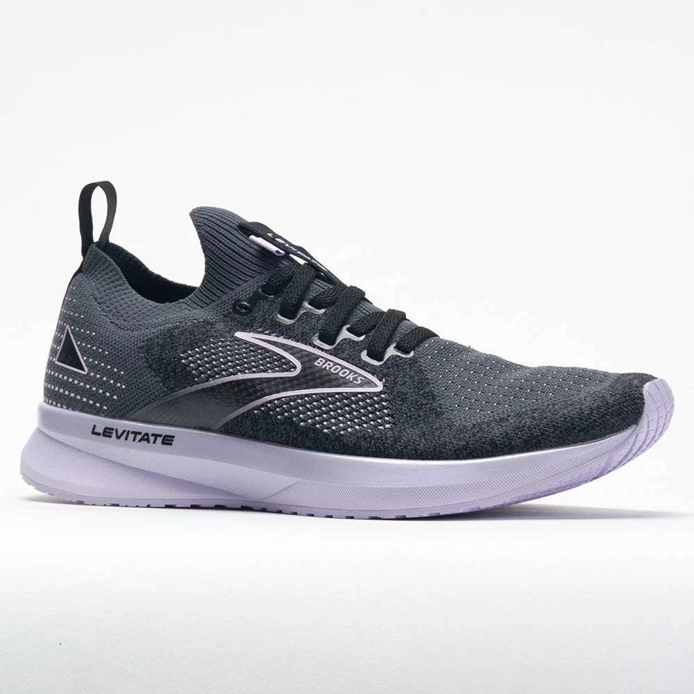 Brooks Levitate Stealthfit 5 Women's Black/Ebony/Lilac Running Shoes 7 Brooks Levitate Stealthfit 5 Women's Black/Ebony/Lilac Running Shoes