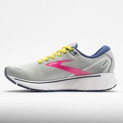 Brooks Ghost 14 Women's Grey/Pink/Sulphur Spring Running Shoes