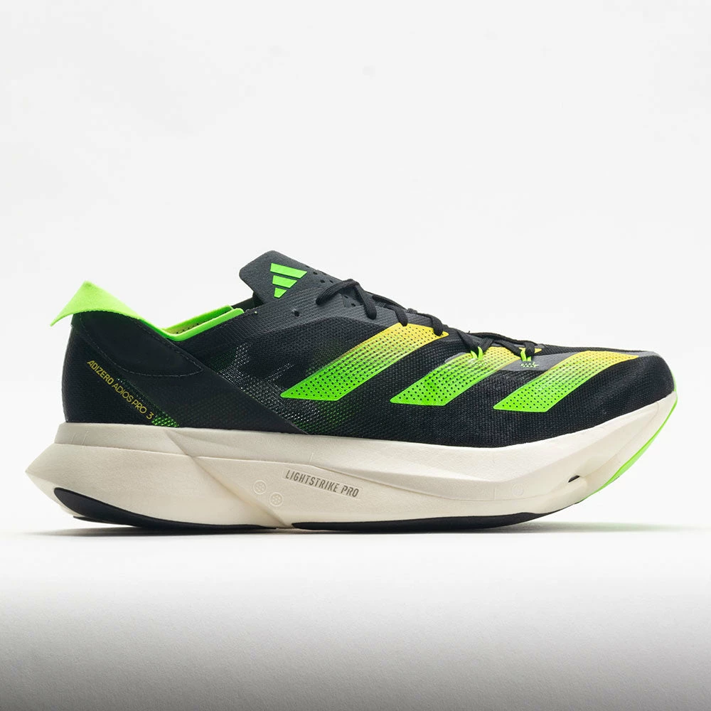 Adidas Adizero Adios Pro 3 Men's Black/Beam Yellow/Solar Green Running Shoes 3 Adidas Adizero Adios Pro 3 Men's Black/Beam Yellow/Solar Green Running Shoes