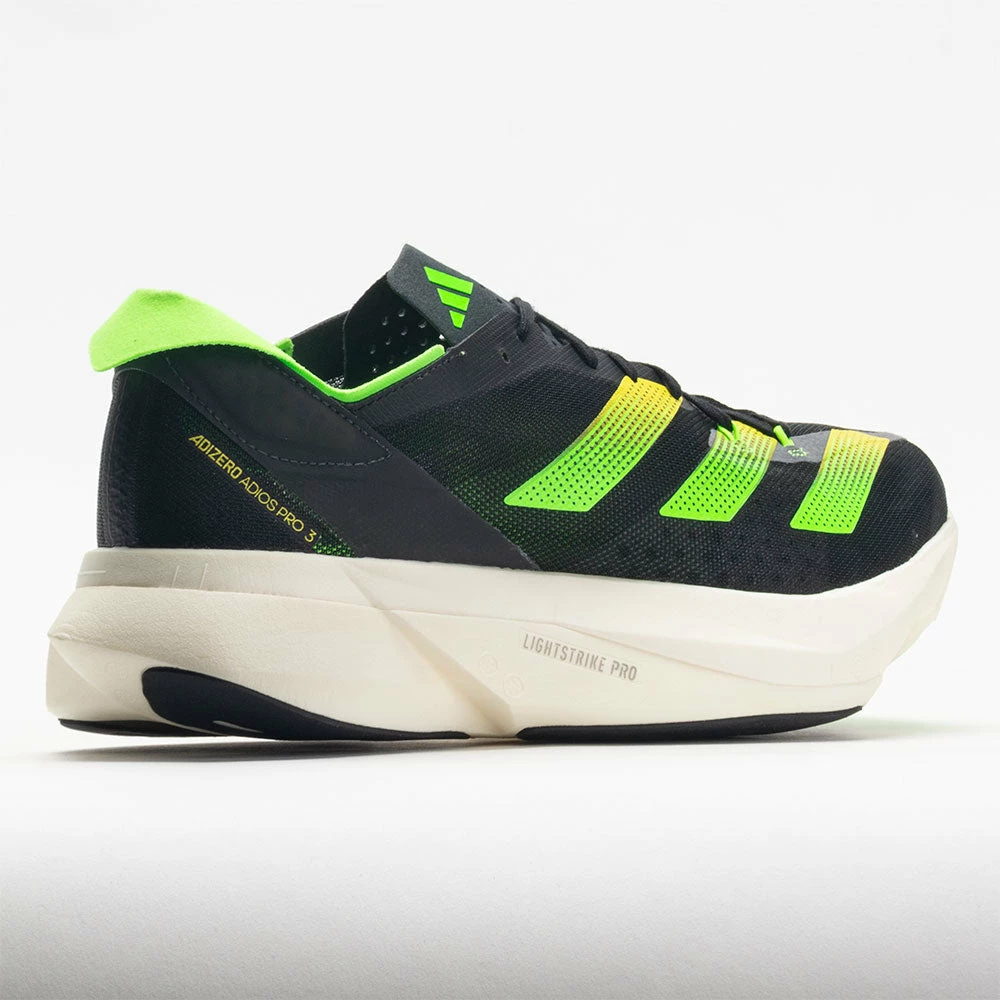 Adidas Adizero Adios Pro 3 Men's Black/Beam Yellow/Solar Green Running Shoes 8 Adidas Adizero Adios Pro 3 Men's Black/Beam Yellow/Solar Green Running Shoes