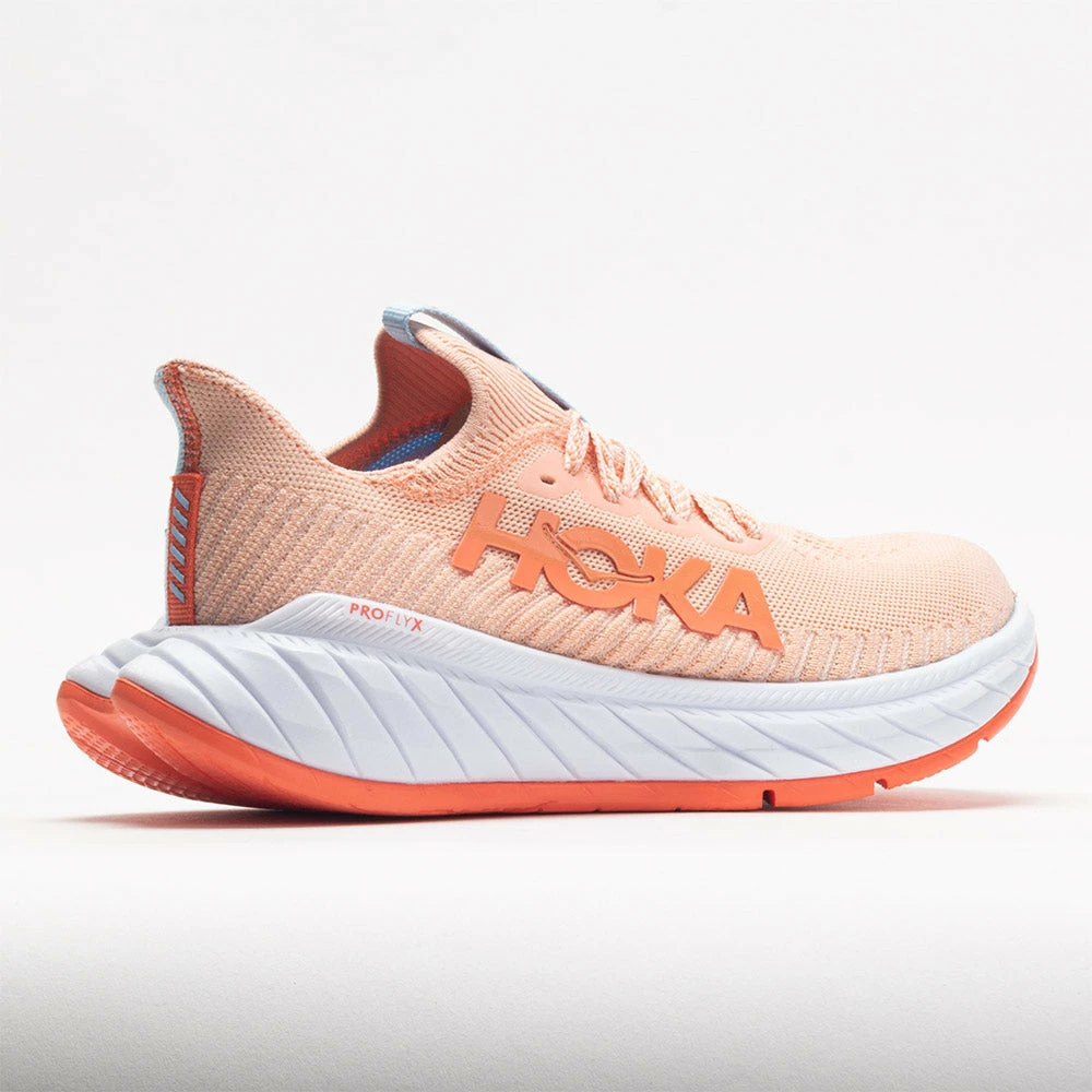 HOKA Carbon X 3 Women's Peach Parfait/Summer Song Running Shoes 8 HOKA Carbon X 3 Women's Peach Parfait/Summer Song Running Shoes