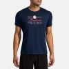 Brooks Go USA Distance Graphic Short Sleeve Men's 1 Brooks Go USA Distance Graphic Short Sleeve Men's