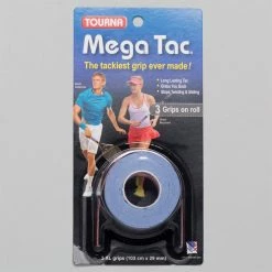 Tourna Mega Tac Overgrips 3 Pack Tennis Accessories