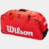 Wilson Super Tour Travel Bag Wheeled Red Tennis Accessories