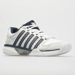 K-Swiss Hypercourt Express Leather Men's White/Navy/Silver Tennis Shoes