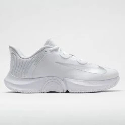 Nike Air Zoom GP Turbo Women's White/Metallic Silver Tennis Shoes