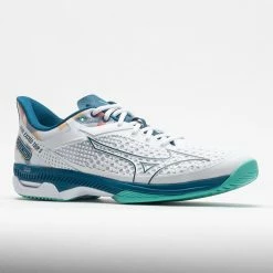 Mizuno Wave Exceed Tour 5 AC Men's White/Moroccan Blue Tennis Shoes