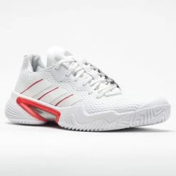 Adidas Barricade Women's White/Silver Metallic/Grey Tennis Shoes 12 Adidas Barricade Women's White/Silver Metallic/Grey Tennis Shoes