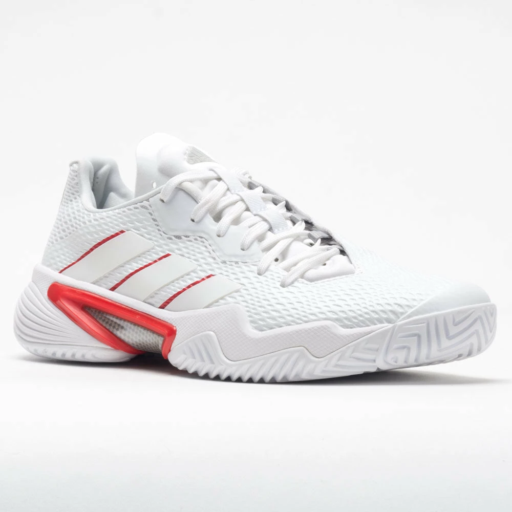 Adidas Barricade Women's White/Silver Metallic/Grey Tennis Shoes 7 Adidas Barricade Women's White/Silver Metallic/Grey Tennis Shoes