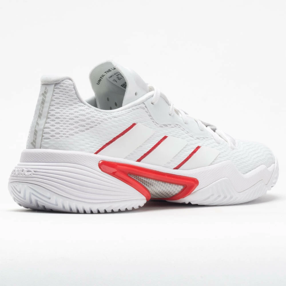 Adidas Barricade Women's White/Silver Metallic/Grey Tennis Shoes 8 Adidas Barricade Women's White/Silver Metallic/Grey Tennis Shoes