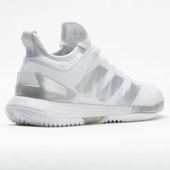 Adidas Adizero Ubersonic 4 Women's White/Silver Metallic/Gray Tennis Shoes