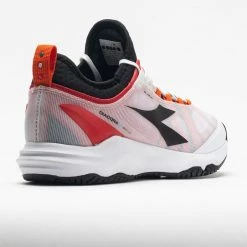 Diadora Speed Blushield Fly AG Men's White/Black/Fiery Red Tennis Shoes