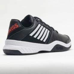 K-Swiss Court Express Men's Jet Black/White/Spicy Orange Tennis Shoes