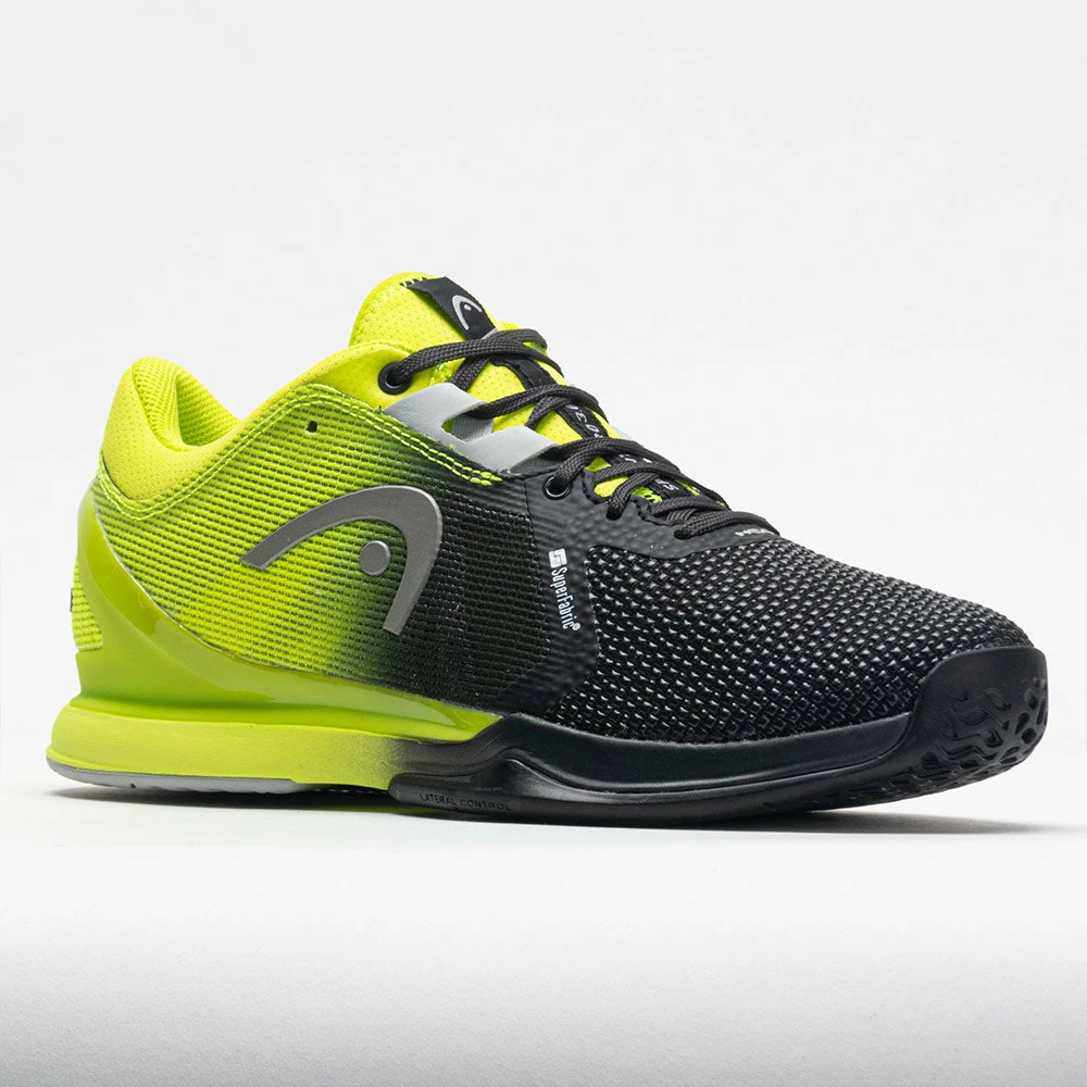 Tennis Shoes HEAD Sprint Pro 3.0 SuperFabric Men's Black/ Lime 7 Tennis Shoes HEAD Sprint Pro 3.0 SuperFabric Men's Black/ Lime