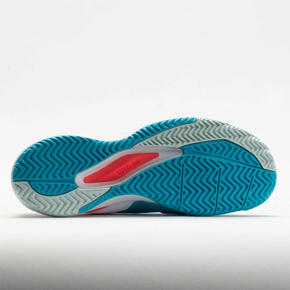 Wilson Rush Pro Ace Women's Scuba Blue/White/Fiery Coral Tennis Shoes 6 Wilson Rush Pro Ace Women's Scuba Blue/White/Fiery Coral Tennis Shoes