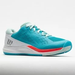 Wilson Rush Pro Ace Women's Scuba Blue/White/Fiery Coral Tennis Shoes 12 Wilson Rush Pro Ace Women's Scuba Blue/White/Fiery Coral Tennis Shoes