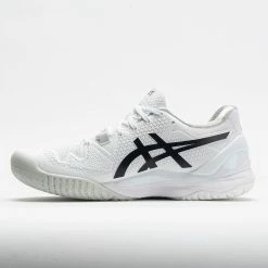 ASICS GEL-Resolution 8 Women's White/Black Tennis Shoes