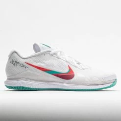 Nike Air Zoom Vapor Pro Men's White/Washed Teal/Habanero Red Tennis Shoes