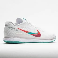 Nike Air Zoom Vapor Pro Men's White/Washed Teal/Habanero Red Tennis Shoes