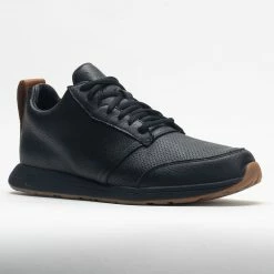 York Athletics Henry Mid Trainer Leather Blacktop