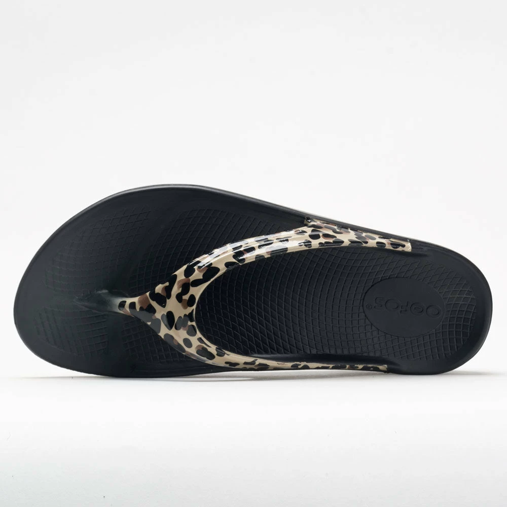 OOFOS OOlala Limited Women's Black/Leopard Sandals & Slides 4 OOFOS OOlala Limited Women's Black/Leopard Sandals & Slides