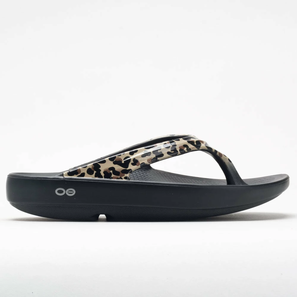 OOFOS OOlala Limited Women's Black/Leopard Sandals & Slides 3 OOFOS OOlala Limited Women's Black/Leopard Sandals & Slides