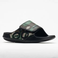 OOFOS OOahh Sport Flex Men's Black/Woodland Camo Sandals & Slides