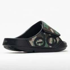 OOFOS OOahh Sport Flex Men's Black/Woodland Camo Sandals & Slides