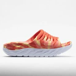 HOKA Ora Recovery Slide Swirl Unisex Yellow Pear/Fiesta Sandals & Slides