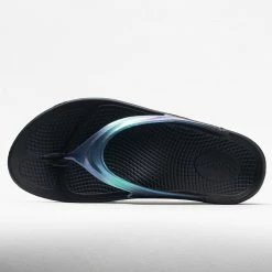 OOFOS OOlala Luxe Women's Black/Atlantis Sandals & Slides