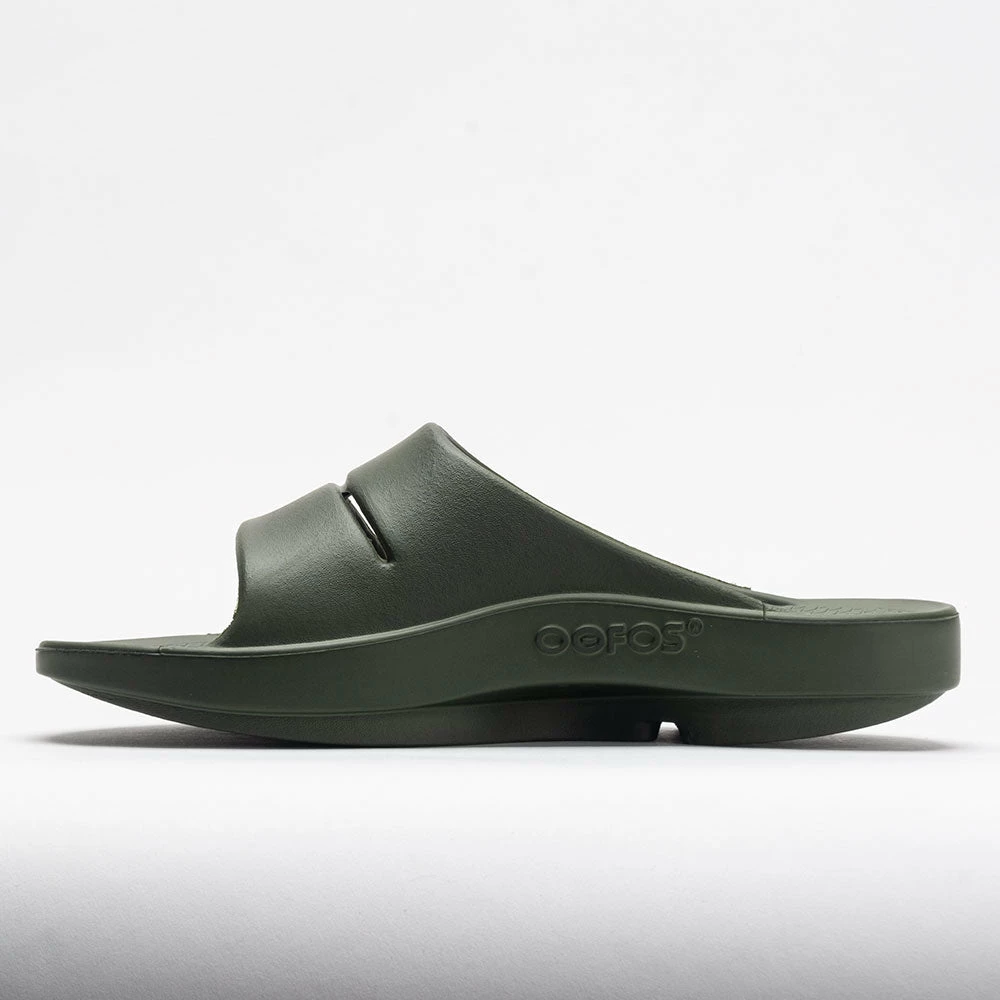 OOFOS OOahh Men's Forest Green Sandals & Slides 5 OOFOS OOahh Men's Forest Green Sandals & Slides
