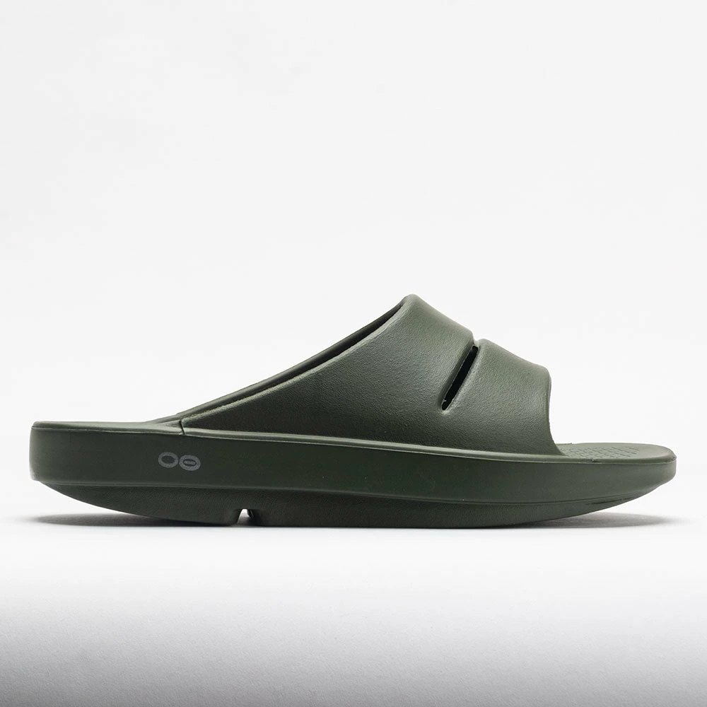 OOFOS OOahh Men's Forest Green Sandals & Slides 3 OOFOS OOahh Men's Forest Green Sandals & Slides