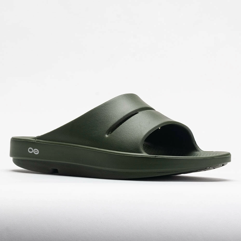 OOFOS OOahh Men's Forest Green Sandals & Slides 7 OOFOS OOahh Men's Forest Green Sandals & Slides